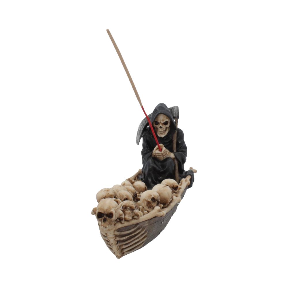 The Ferryman Grim Reaper River Styx Skeleton Incense Holder: 3 - Incense Holders By NN Designs