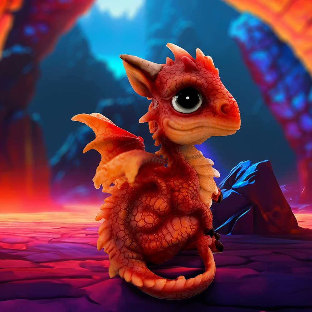 Fire Dragonling Red Dragon Figurine 12cm: 1 - Figurines Small (Under 15cm) By NN Designs