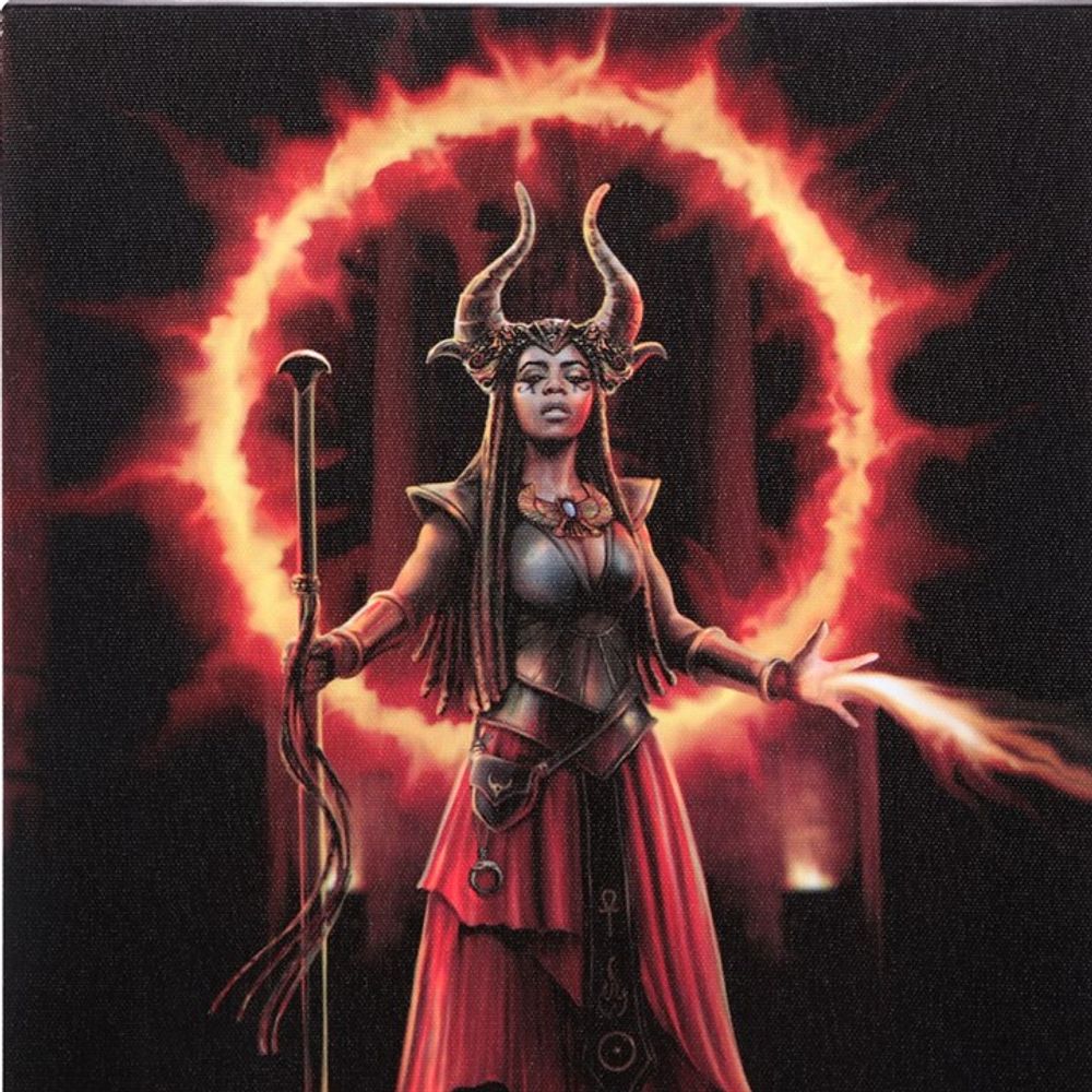 Fire Element Sorceress Canvas Plaque by Anne Stokes: 3 - Wall Art By Gift Moments
