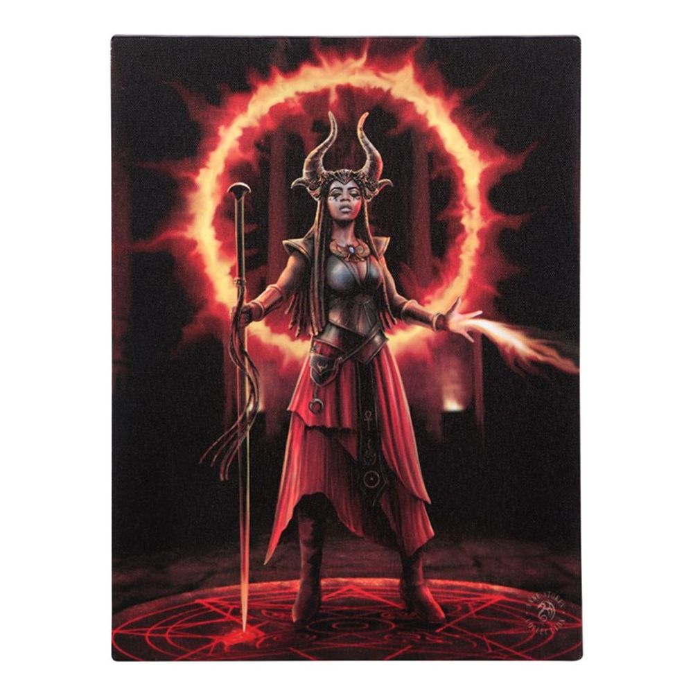 Fire Element Sorceress Canvas Plaque by Anne Stokes: 2 - Wall Art By Gift Moments