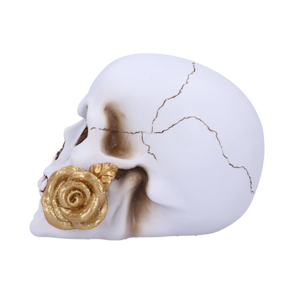 Floral Fate Golden Rose Skull Ornament.: 3 - Figures & Collectables By Gift Moments