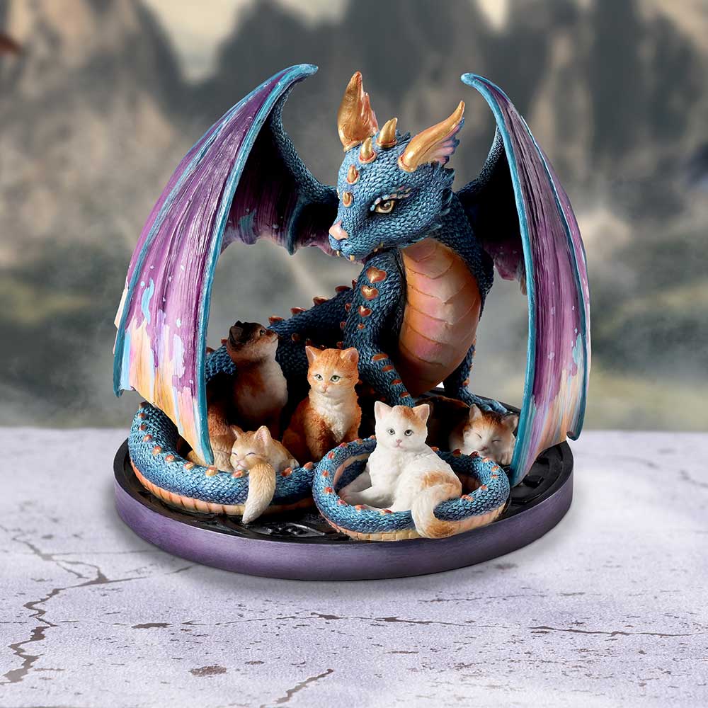 Foster Family Dragon and Cats Ornament by Selina Fenech 12.5cm: 1 - Figures & Collectables By Gift Moments