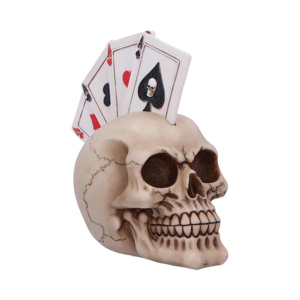 Four of a Kind Playing Cards Skull Head 19cm: 2 - Figures & Collectables By Gift Moments