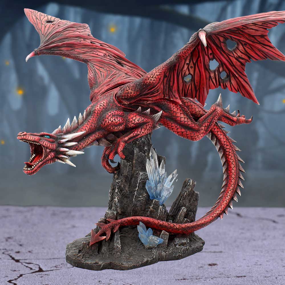 Fraener’s Wrath Large Red Dragon Figurine: 1 - Figurines Extra Large (Over 50cm) By Gift Moments
