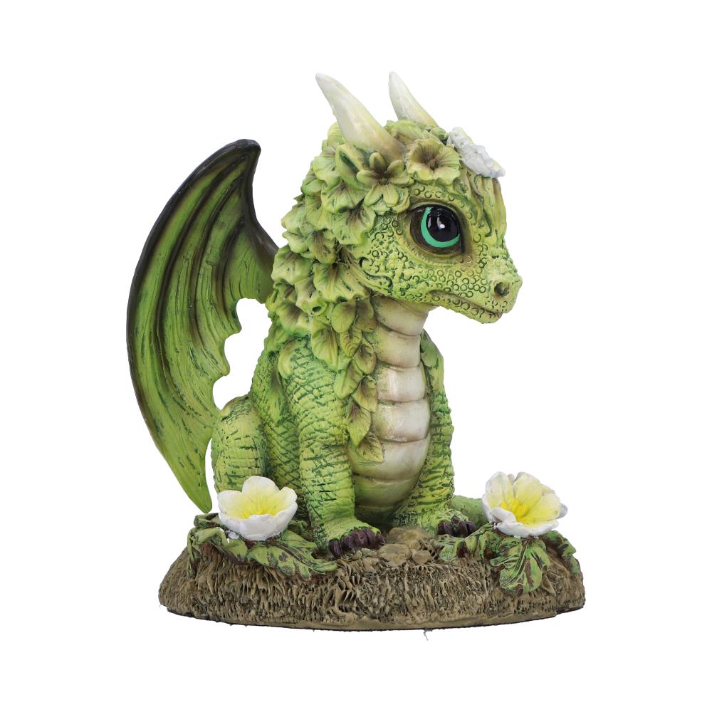 Freesia Flower Dragon Figurine: 5 - Figurines Small (Under 15cm) By NN Designs