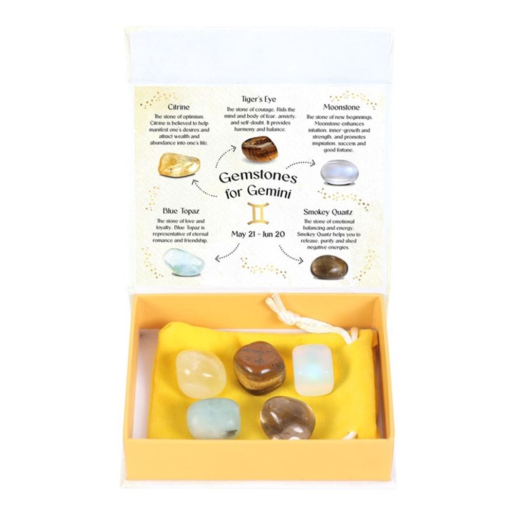 Gemini Crystal Tumblestone Set: 2 - By Gift Moments