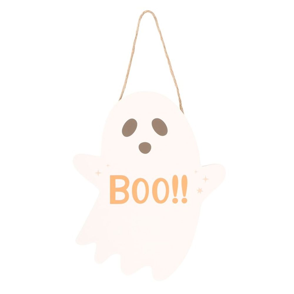 Ghost Shaped Hanging Sign 20cm: 2 - Signs & Plaques By Gift Moments