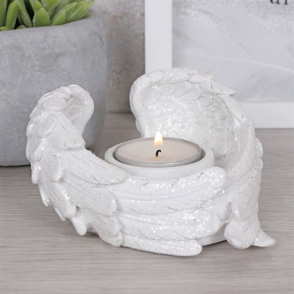 Glitter Angel Wing Candle Holder: 1 - Candle Holders By Gift Moments