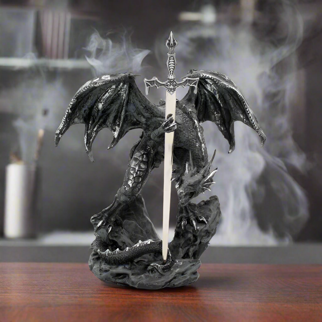 Gothic Black Dragon Sword Letter Opener Figurine: 1 - Letter Openers By Gift Moments
