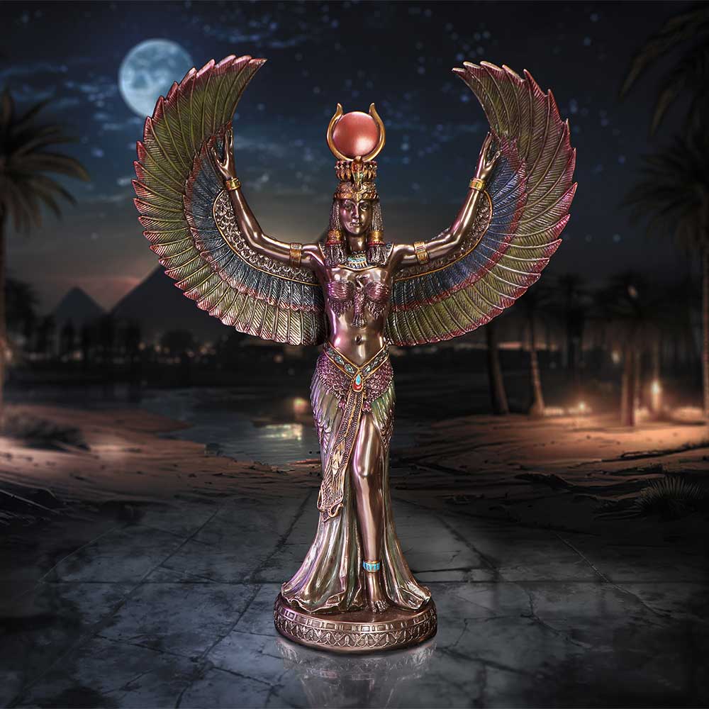 Graceful Isis Figurine Embodiment of Magic Wisdom and Divinity: 1 - Figurines Large (30-50cm) By NN Designs