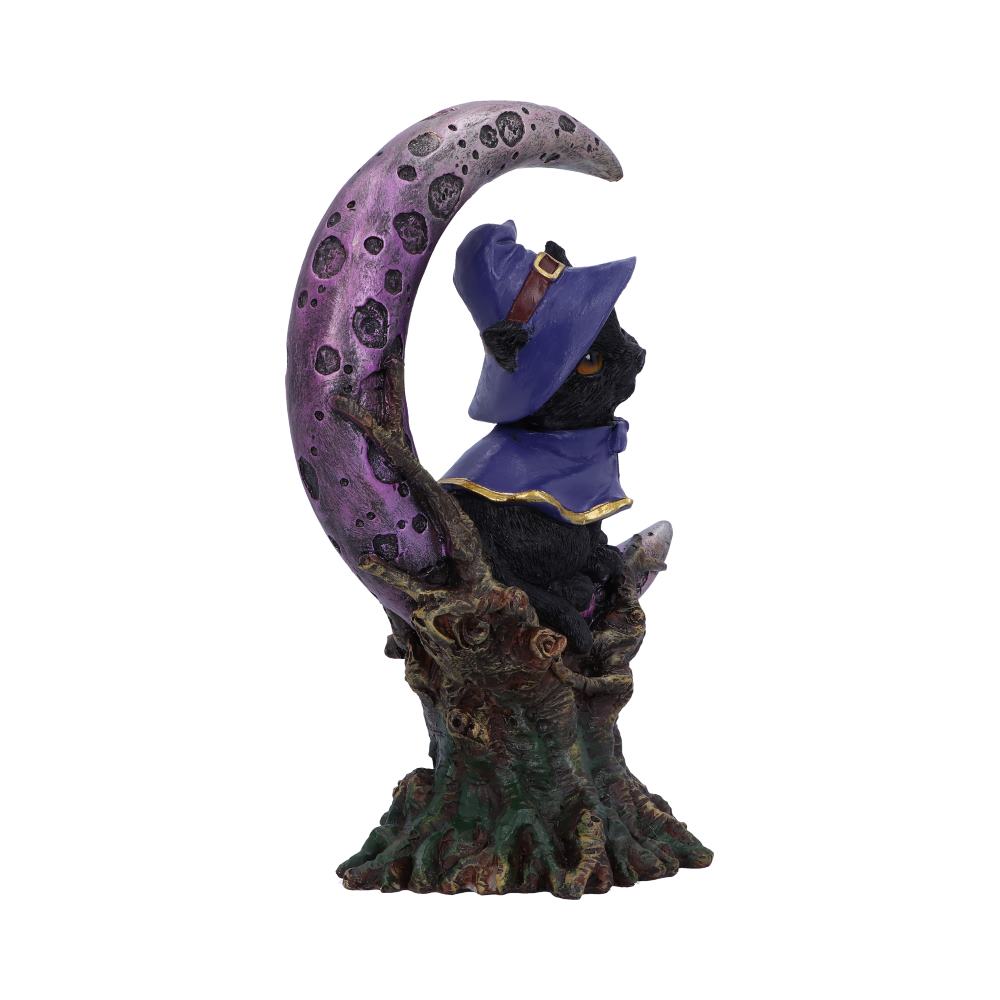 Grimalkin Witches Familiar Black Cat and Crescent Moon Figurine: 5 - Figures & Collectables By Gift Moments