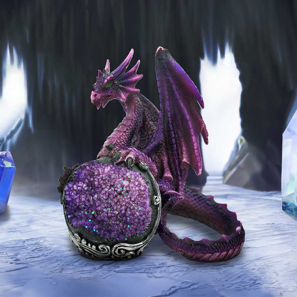 Guardian of the Geode Purple Dragon Figurine 11.5cm: 1 - Figures & Collectables By Gift Moments