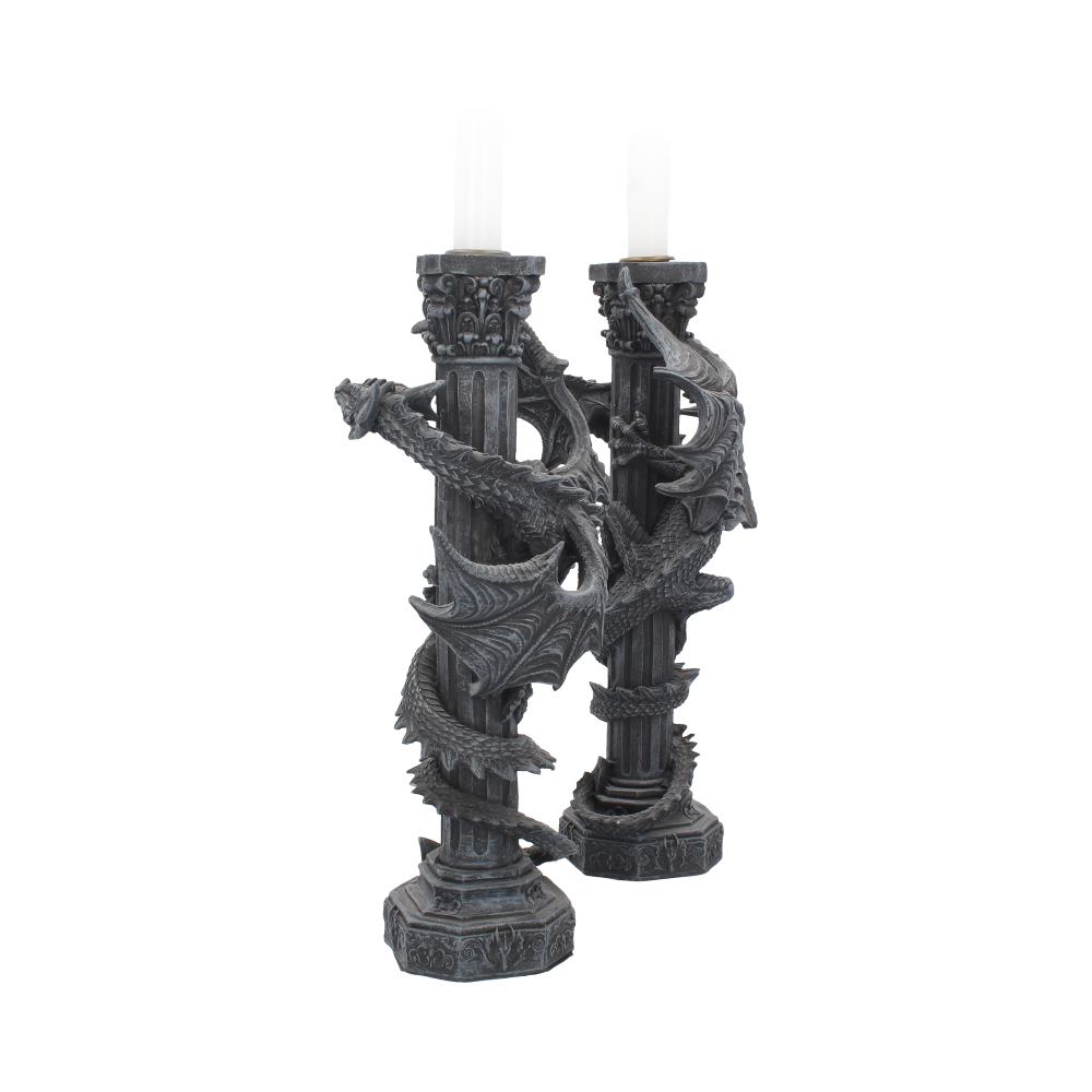Guardians of the light Dragon Candle Holders (Set of 2) 28cm: 4 - Candles & Holders By Gift Moments