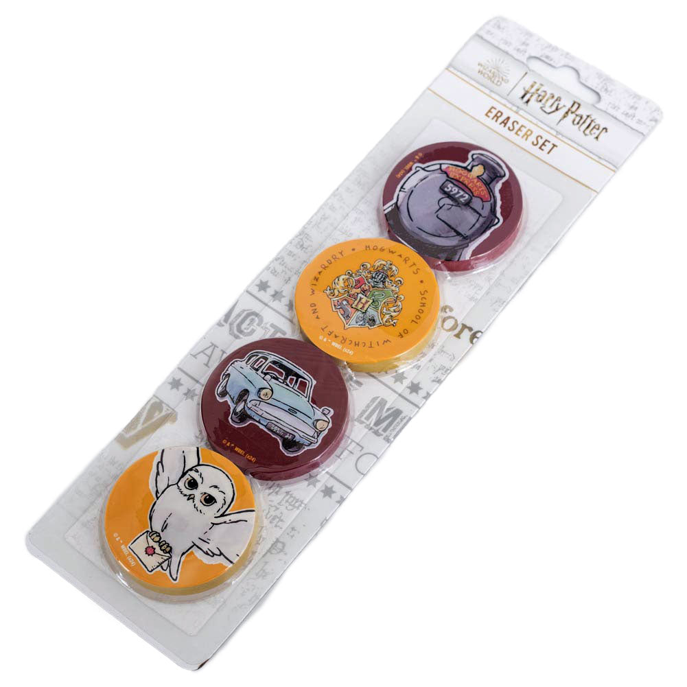 Harry Potter 4pk Eraser Set - Shop Stationery At Gift Moments - 3