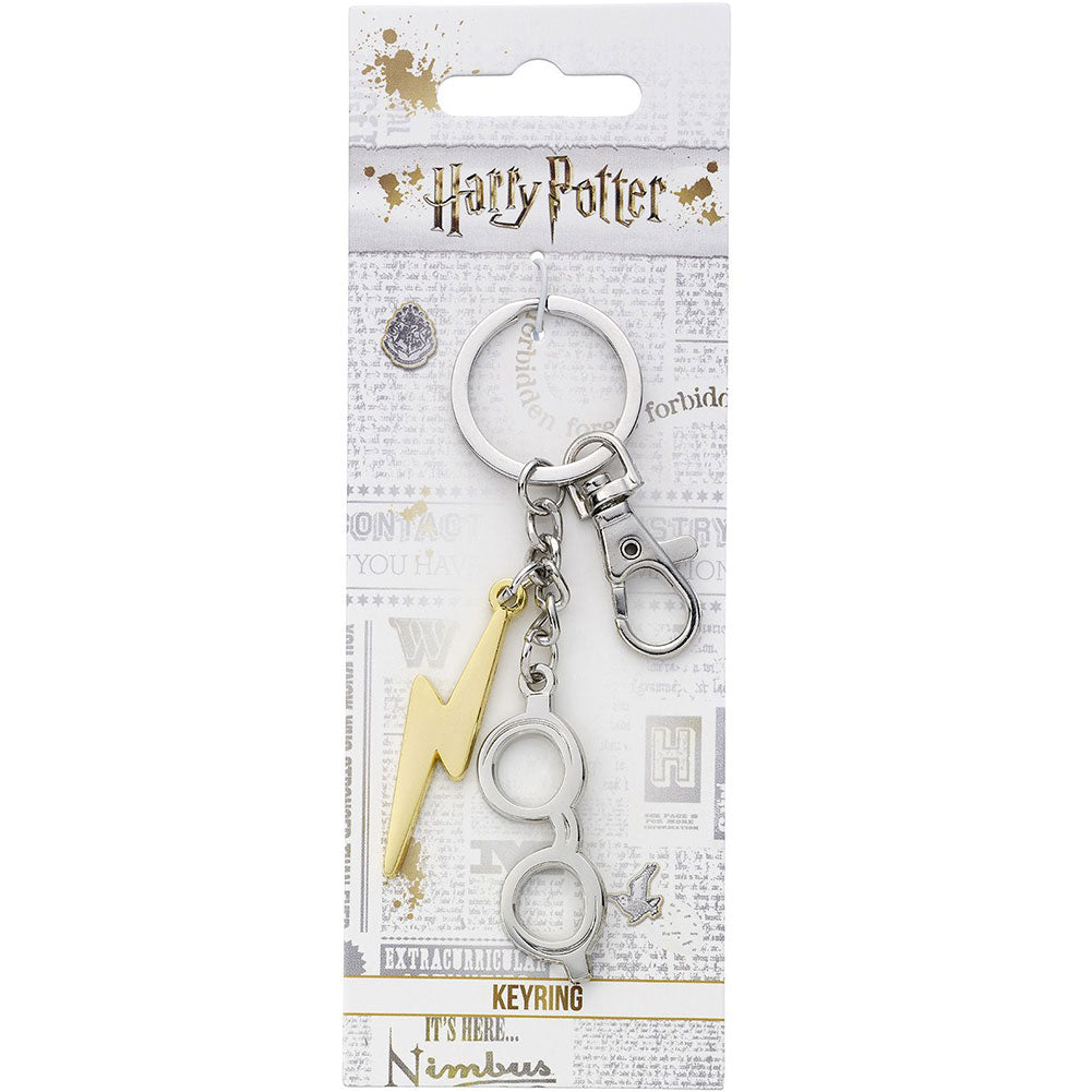Harry Potter Charm Keyring Lightning Bolt & Glasses: 2 - Keyrings By Harry Potter