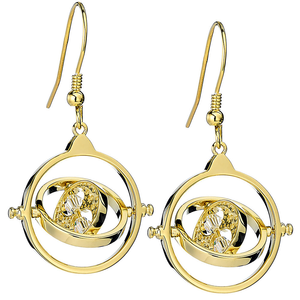 Harry Potter Gold Plated Time Turner Crystal Hook Earrings - Shop Jewellery At Gift Moments - 2