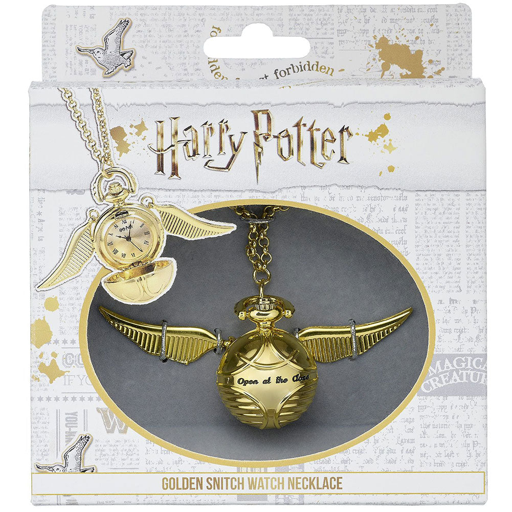 Harry Potter Gold Plated Golden Snitch Watch Necklace - Shop Watches At Gift Moments - 1