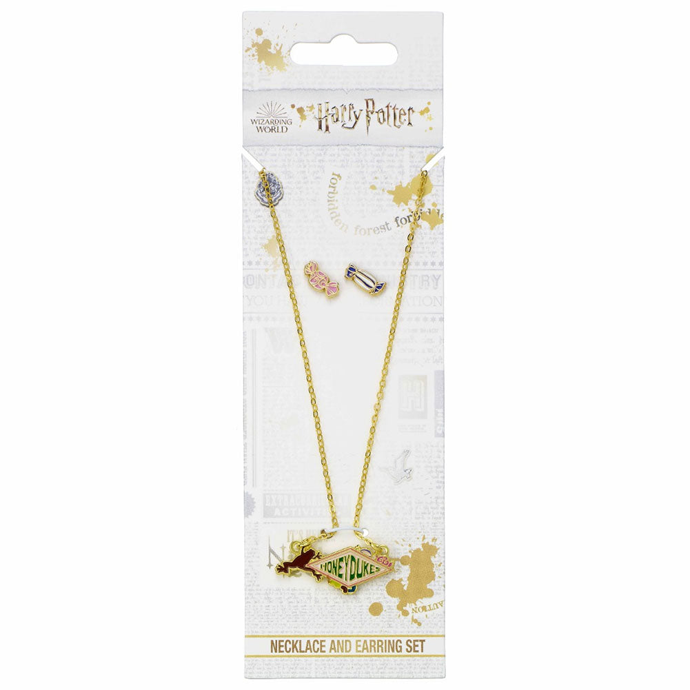 Harry Potter Gold Plated Honeydukes Necklace & Earrings - Shop Jewellery At Gift Moments - 2