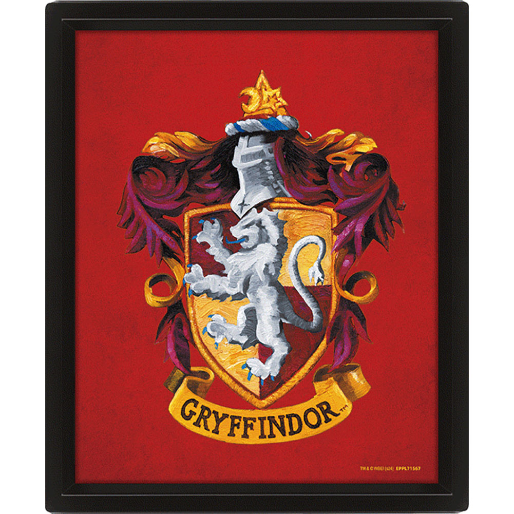 Harry Potter Gryffindor Framed 3D Picture - Shop Framed Prints At Gift Moments - 2