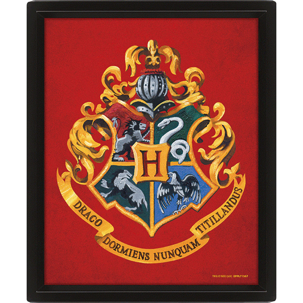 Harry Potter Gryffindor Framed 3D Picture - Shop Framed Prints At Gift Moments - 3