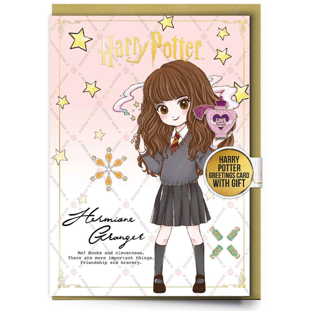 Harry Potter Hemione Greetings Card with Badge: 1 - Greeting Cards By Harry Potter