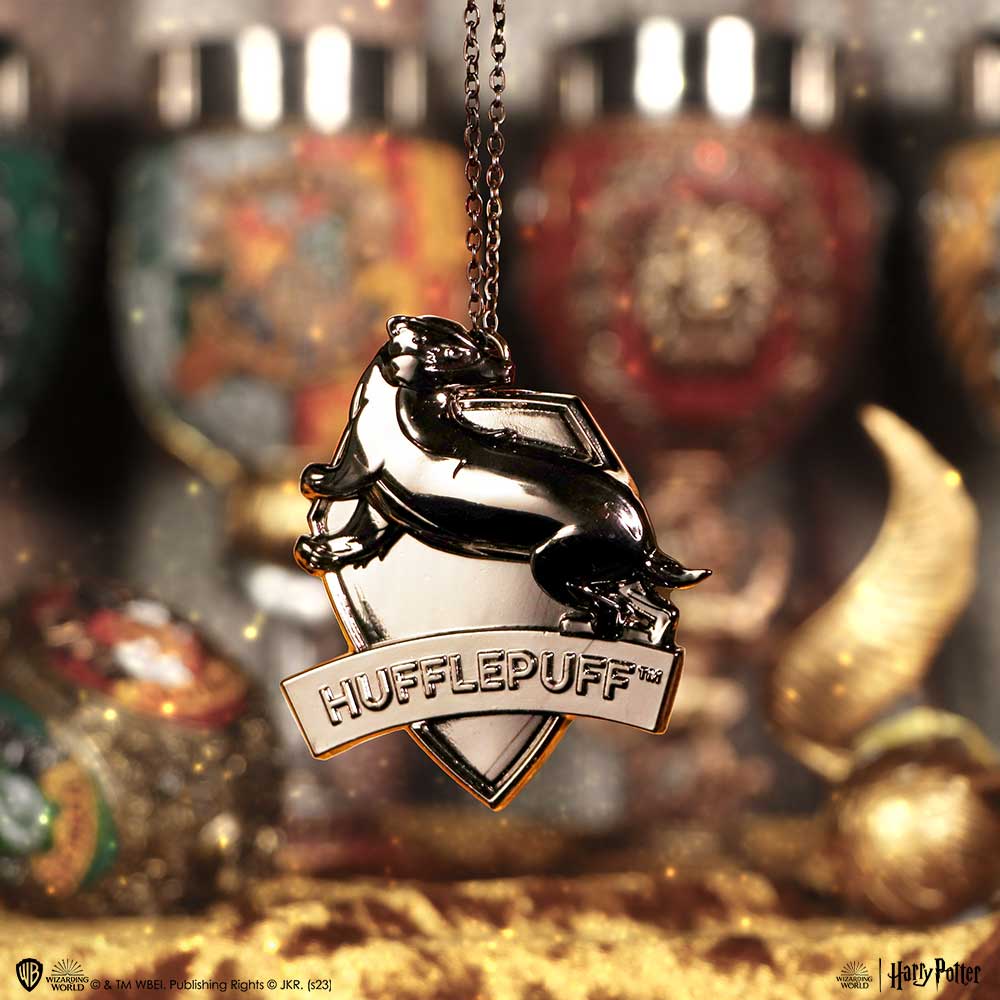 Harry Potter Hufflepuff Crest Silver Hanging Ornament: 1 - Decorations By Harry Potter