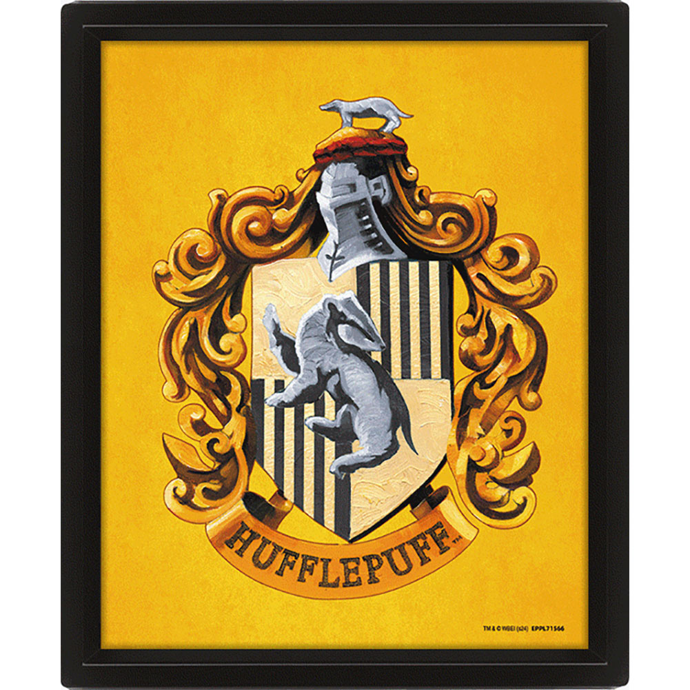 Harry Potter Hufflepuff Framed 3D Picture - Shop Framed Prints At Gift Moments - 2