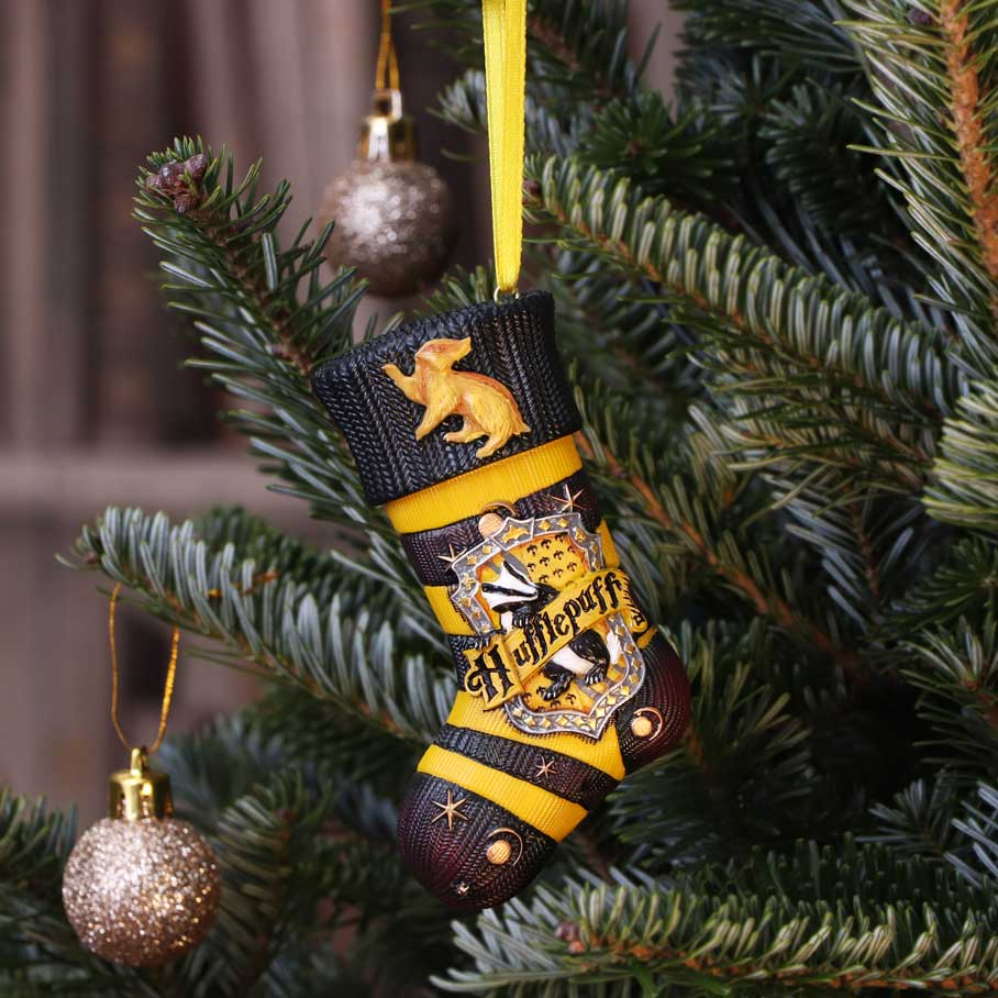 Harry Potter Hufflepuff Stocking Hanging Ornament - Shop Decorations At Gift Moments - 1
