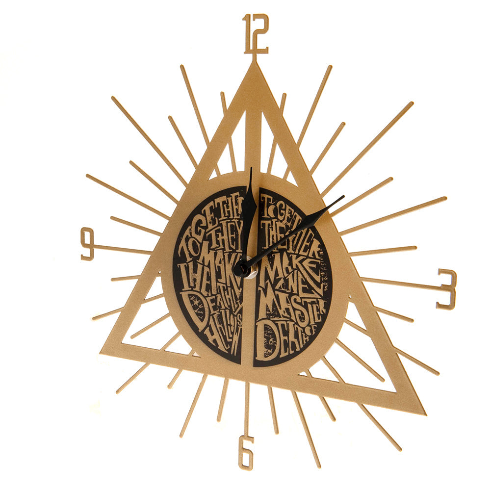 Harry Potter Premium Metal Wall Clock Deathly Hallows: 2 - Clocks By Harry Potter