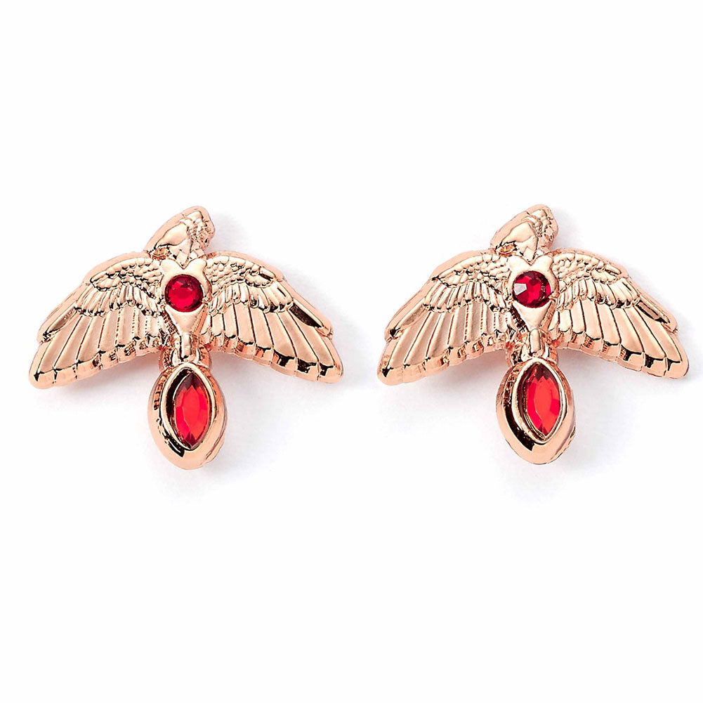 Harry Potter Rose Gold Plated Fawkes Stud Earrings - Shop Jewellery At Gift Moments - 1
