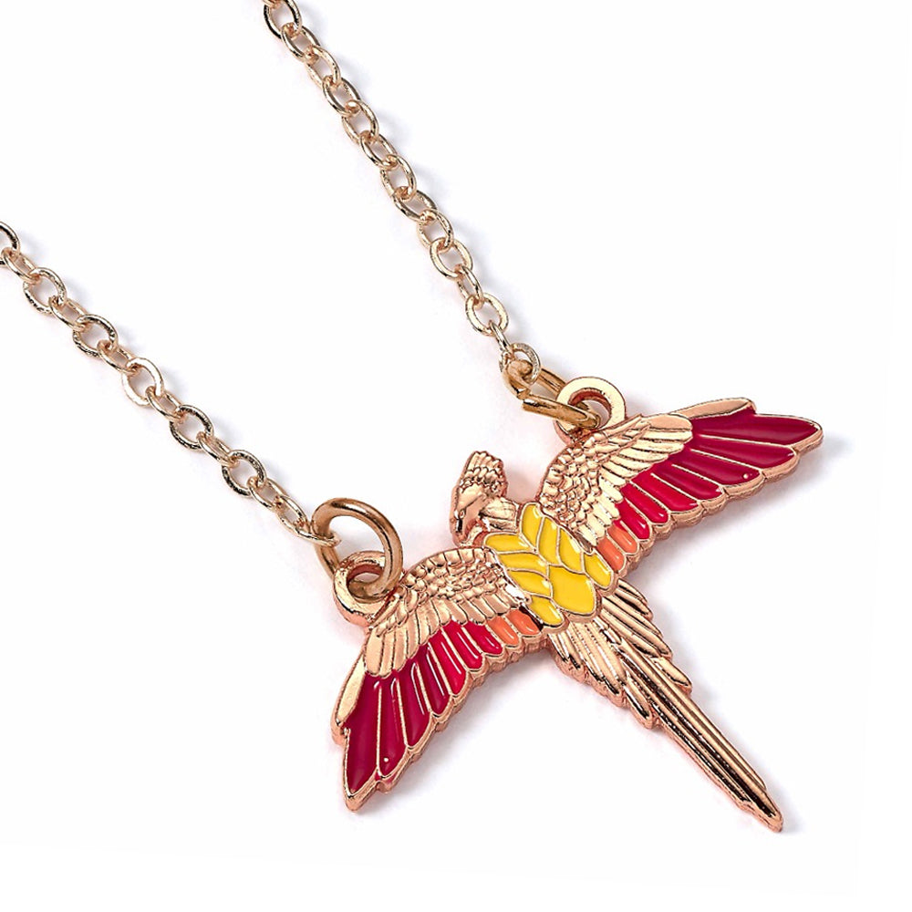 Harry Potter Rose Gold Plated Fawkes Necklace - Shop Jewellery At Gift Moments - 1
