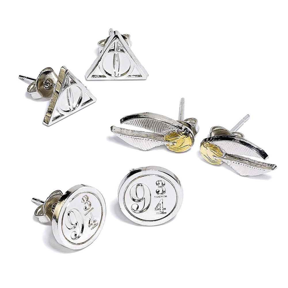 Harry Potter Silver Plated Stud Earring Set - Shop Jewellery At Gift Moments - 1