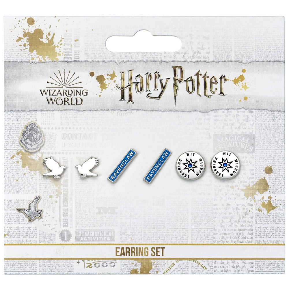 Harry Potter Silver Plated Ravenclaw Stud Earring Set - Shop Jewellery At Gift Moments - 5