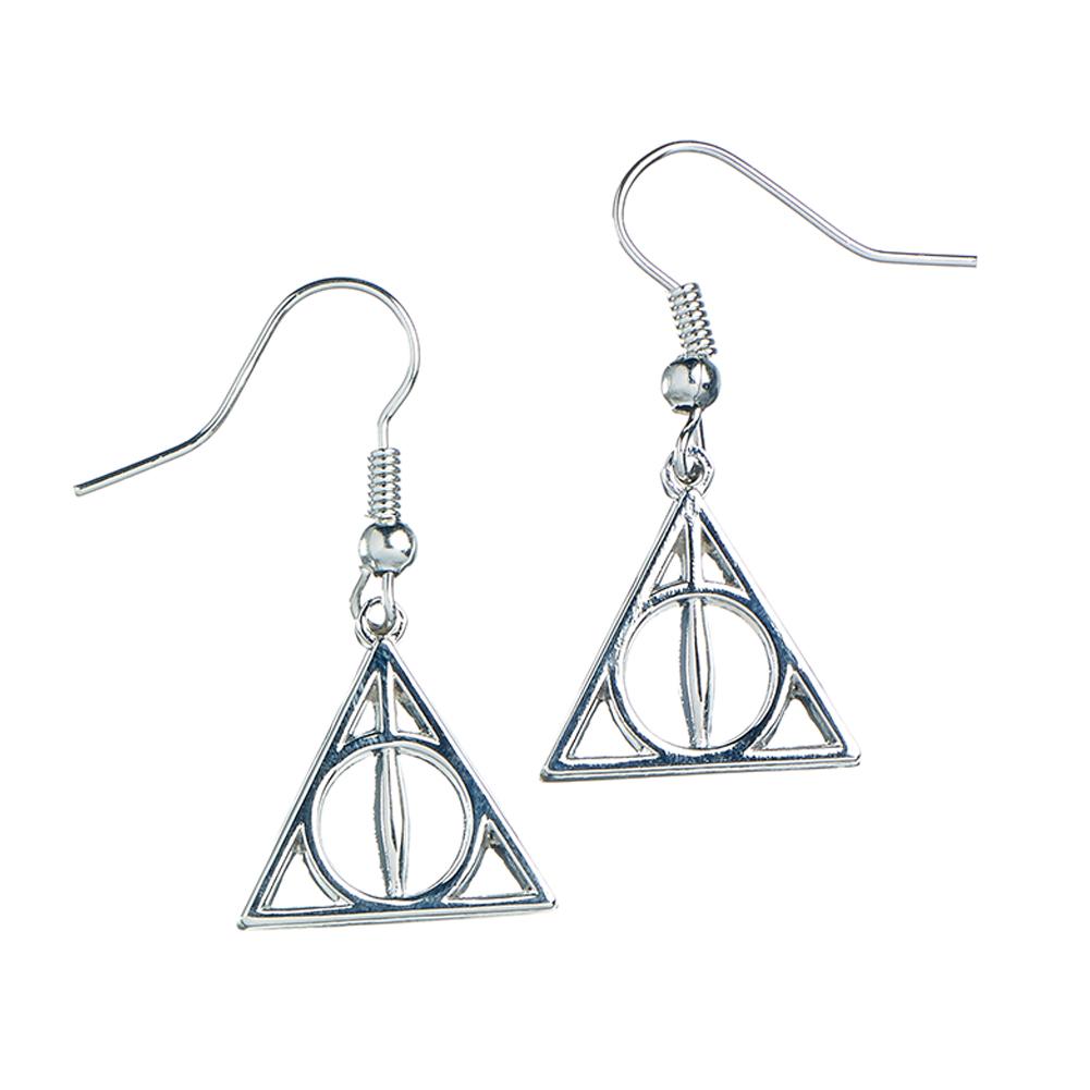 Harry Potter Silver Plated Deathly Hallows Hook Earrings - Shop Jewellery At Gift Moments - 1
