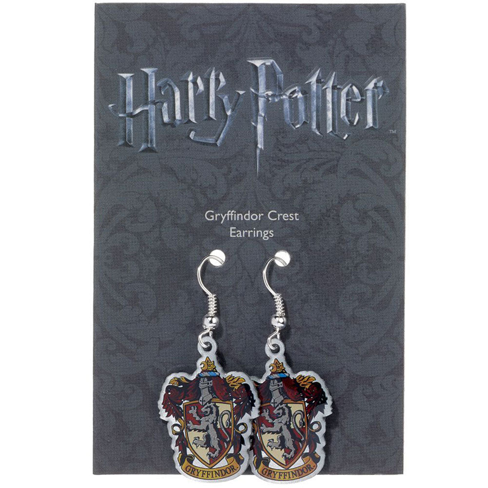 Harry Potter Silver Plated Gryffindor Hook Earrings - Shop Jewellery At Gift Moments - 1