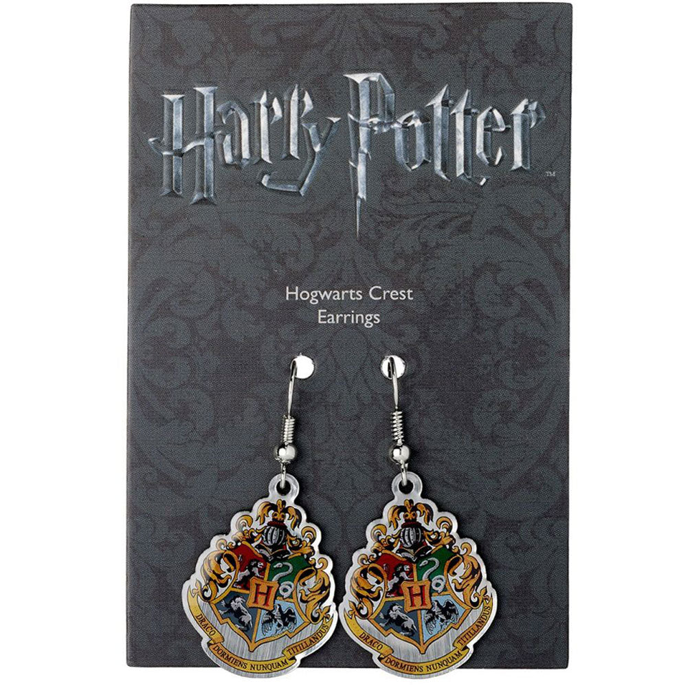 Harry Potter Silver Plated Hogwarts Crest Hook Earrings - Shop Jewellery At Gift Moments - 2