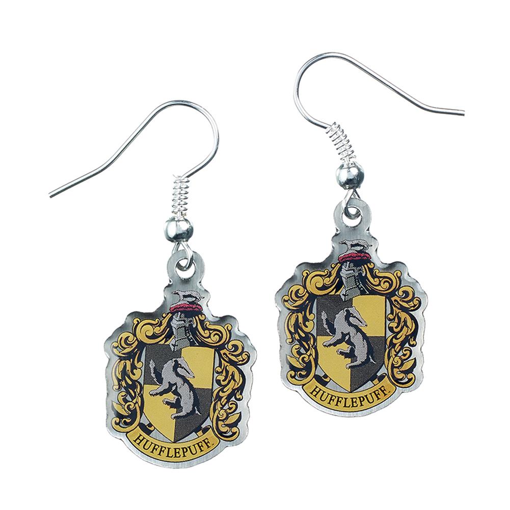 Harry Potter Silver Plated Hufflepuff Hook Earrings - Shop Jewellery At Gift Moments - 1