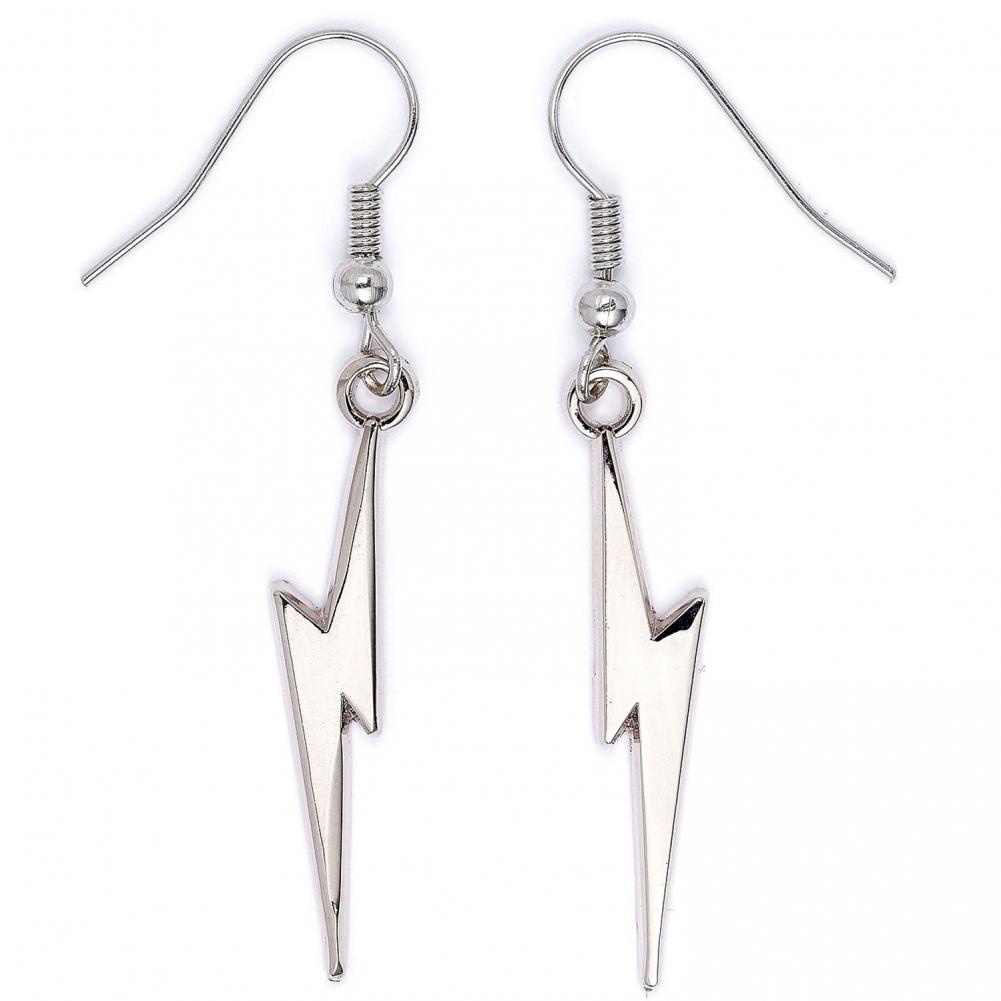 Harry Potter Silver Plated Lightning Bolt Hook Earrings - Shop Jewellery At Gift Moments - 1