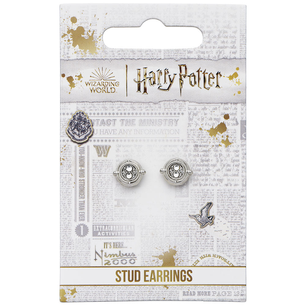 Harry Potter Silver Plated Time Turner Stud Earrings - Shop Jewellery At Gift Moments - 2