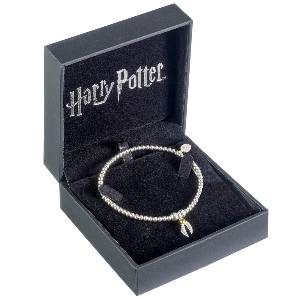 Harry Potter Sterling Silver Golden Snitch Crystal Bracelet - Shop Jewellery At Gift Moments - 1