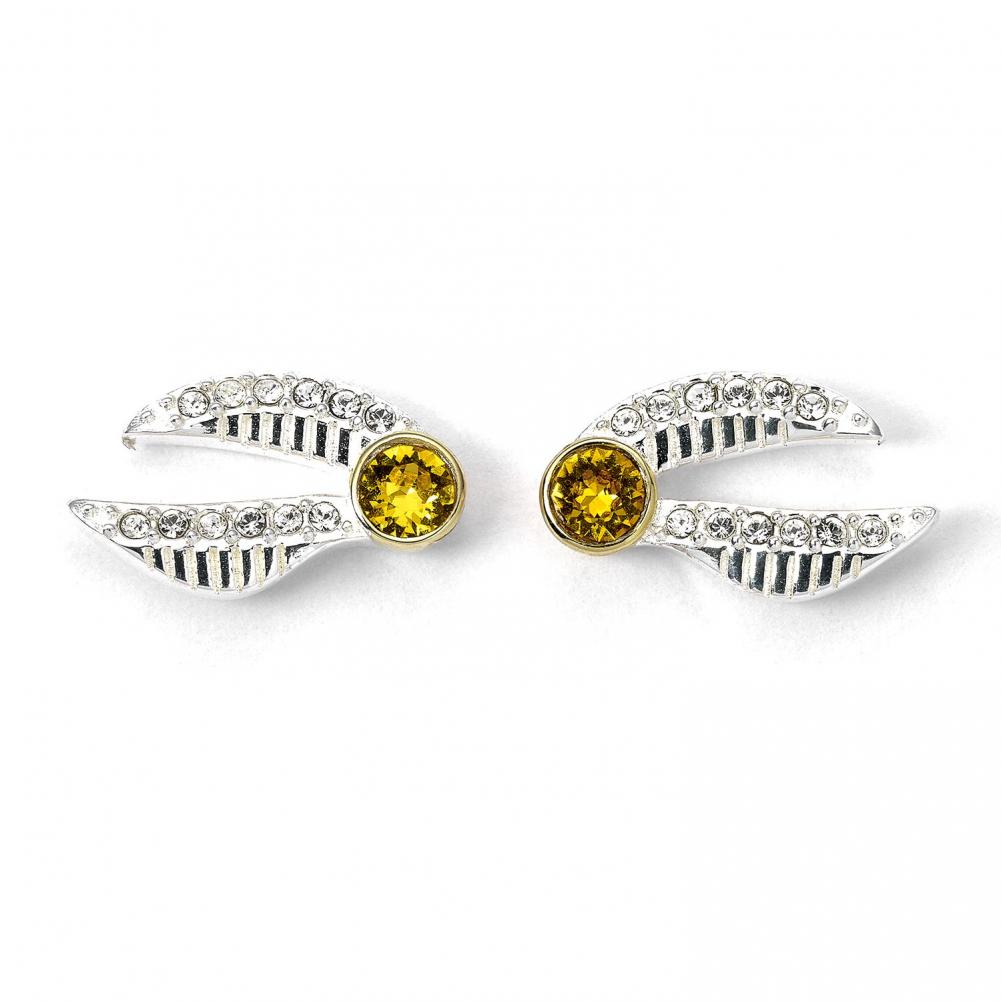 Harry Potter Sterling Silver Golden Snitch Crystal Stud Earrings - Shop Jewellery At Gift Moments - 2