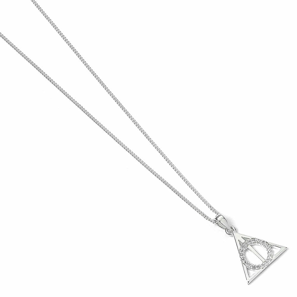 Harry Potter Sterling Silver Deathly Hallows Crystal Necklace - Shop Jewellery At Gift Moments - 2
