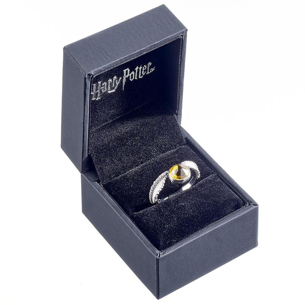 Harry Potter Sterling Silver Golden Snitch Crystal Ring Small - Shop Jewellery At Gift Moments - 2