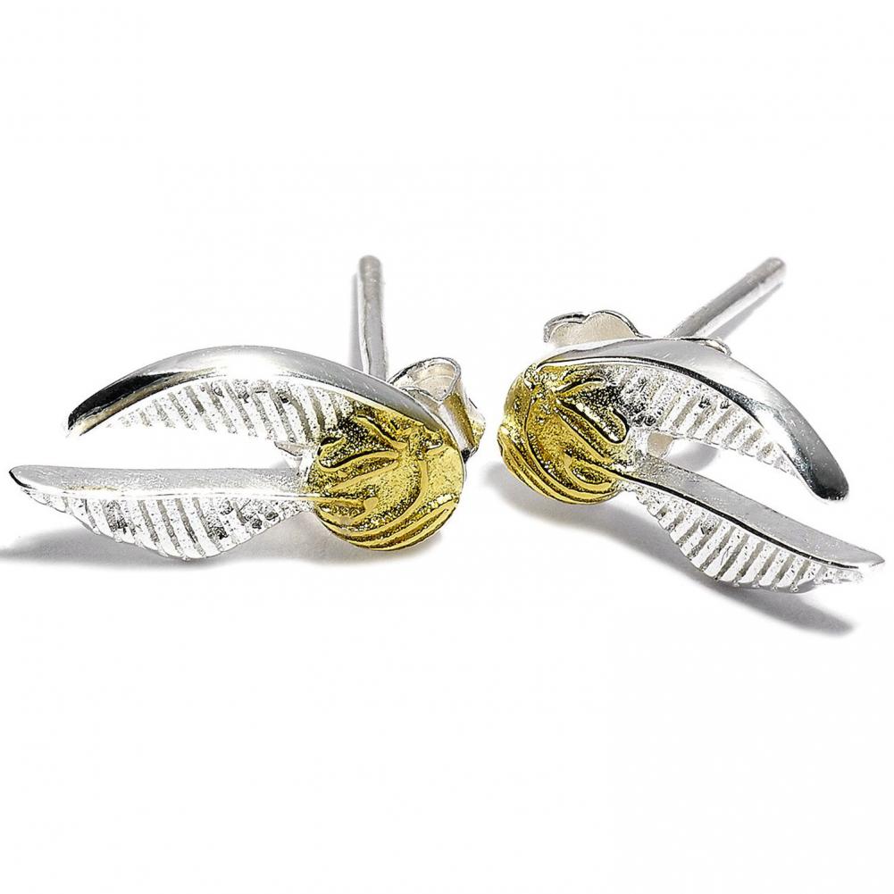Harry Potter Sterling Silver Golden Snitch Stud Earrings - Shop Jewellery At Gift Moments - 1