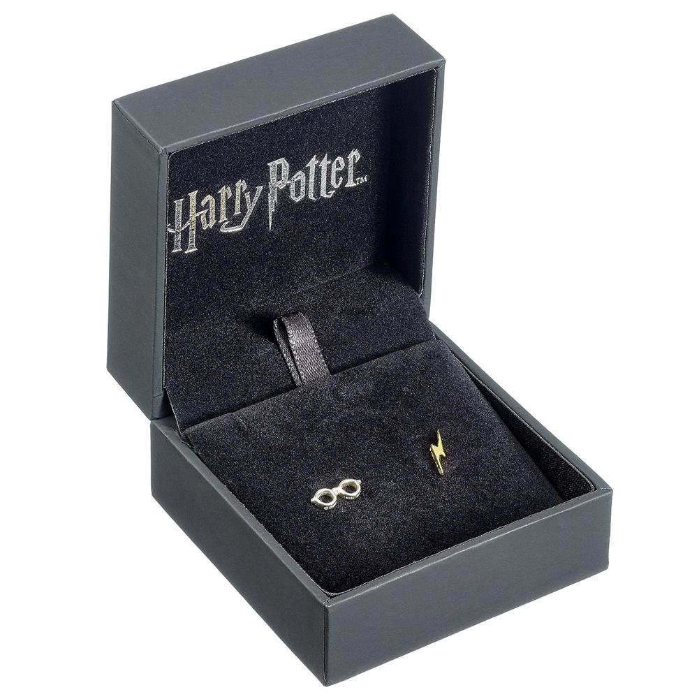 Harry Potter Sterling Silver Lightning Bolt & Glasses Stud Earrings - Shop Jewellery At Gift Moments - 2