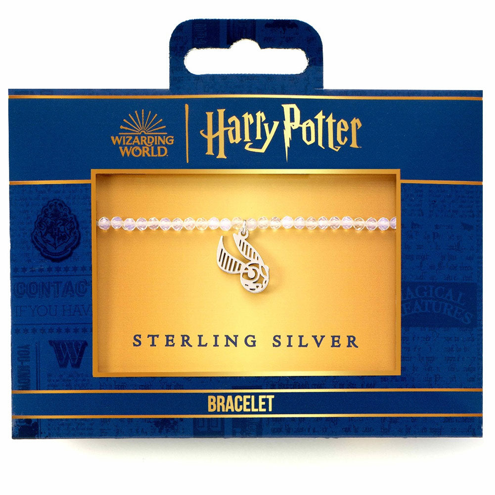 Harry Potter Stone Bracelet With Sterling Silver Charm Golden Snitch: 2 - Bracelets By Harry Potter