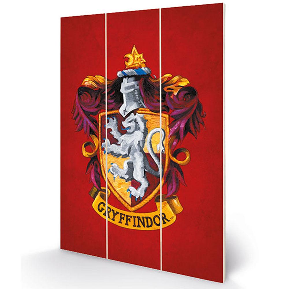 Harry Potter Gryffindor Wood Print - Shop Wall Art At Gift Moments - 1