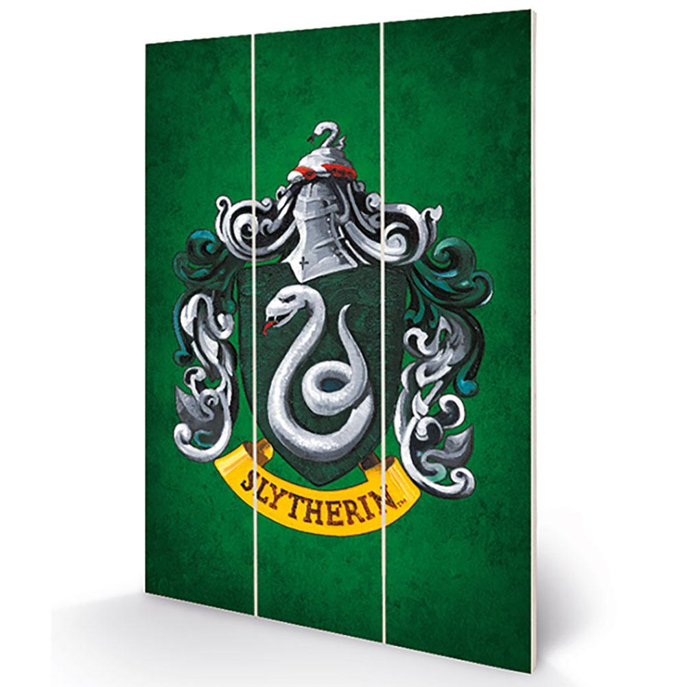 Harry Potter Slytherin Wood Print - Shop Wall Art At Gift Moments - 1