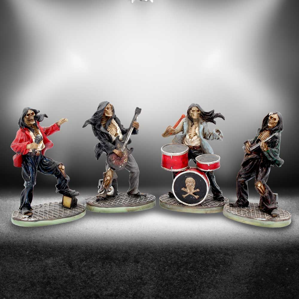 One Hell of a Band Figurine Set Drummer Bassist Guitarist Vocalist Ornament Set - Shop Figures & Collectables At Gift