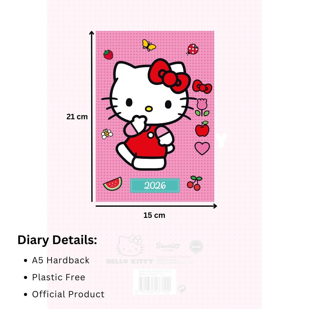 Hello Kitty A5 Diary 2026: 5 - Posters By Hello Kitty